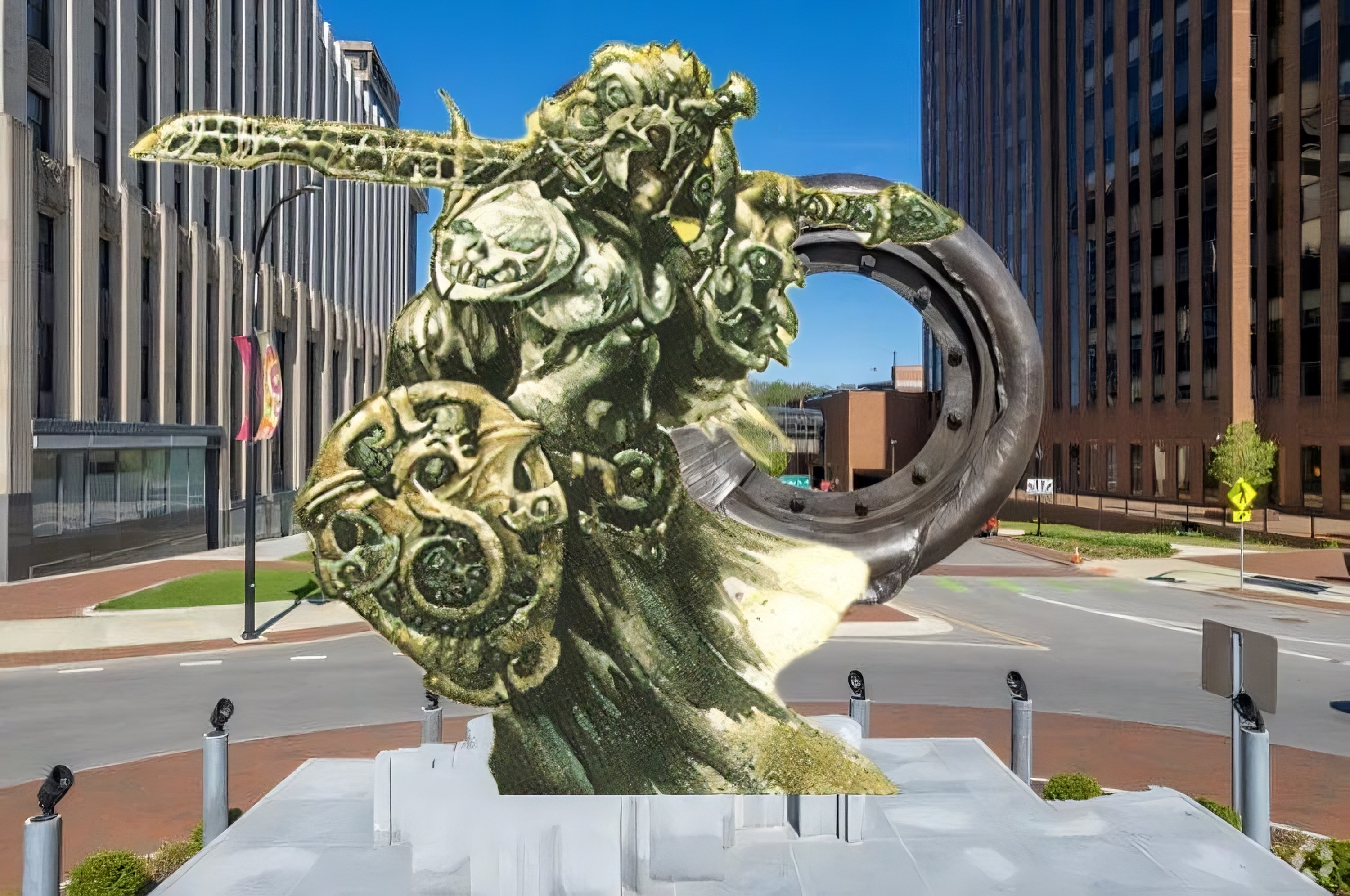 Akron Blackblades Banner featuring Dakkon Blackblade artwork